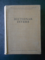 DICTIONAR INVERS (1957, editura Academiei, 772 pagini) foto