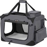 FEANDREA Geanta transport animale de companie, pliabila, din material textil, marime M, 60x42x42cm, gri Household NewTrend