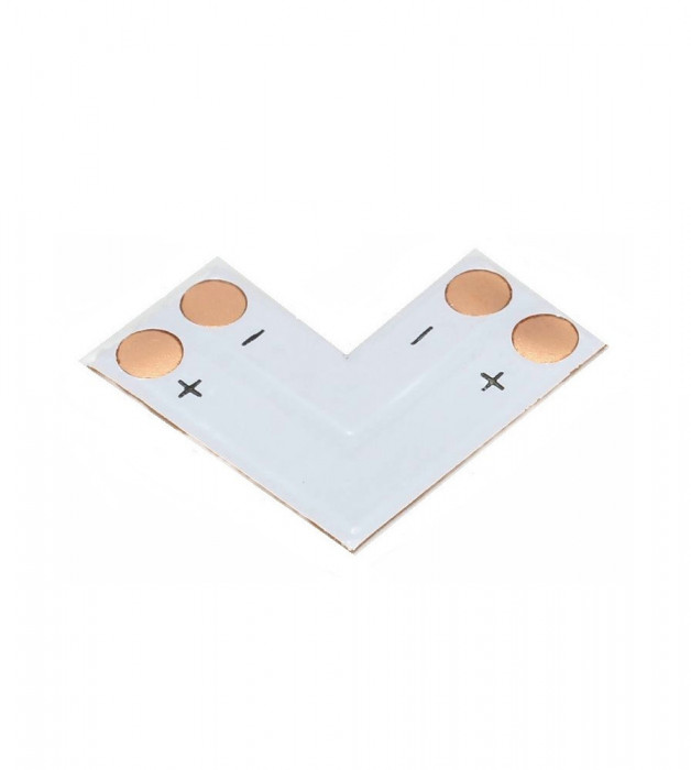 Conector PCB L de 8mm pentru benzi LED de 1 culoare SMD3528 3014