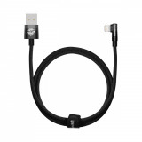 Cablu &icirc;nclinat &icirc;n Cot Baseus MVP 2 Cu USB Lateral / Lightning 1m 2.4A Negru (CAVP000001)