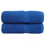 vidaXL Prosoape m&acirc;ini premium SOLUND 2 buc albastru 30x30cm 600gsm