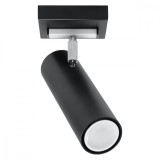 Lustră De Tavan Direzione Negru Oțel 1 Bec Tub Modern De Interior