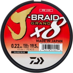 Fir Daiwa J-Braid Grand X8 Blue 0.13mm / 8.5kg / 135m