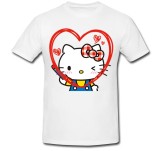 Tricou &quot; Hello Kitty heart face &quot;