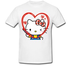 Tricou &amp;quot; Hello Kitty heart face &amp;quot; foto