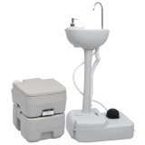 Cumpara ieftin Set portabil cu toaletă și lavoar pentru camping