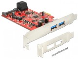 PCI Express cu 2 x USB 3.0 externe + 2 x SATA 6 Gb/s interne, Delock 89389