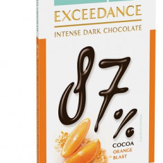 Ciocolata "exceedance" amaruie 87% cu portocale si indulcitor din stevie 90gr