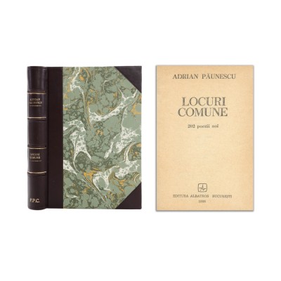 Adrian Păunescu, Locuri comune, 1986, cu dedicație foto