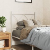 VidaXL Tăblie de pat metalică, alb, 75 cm