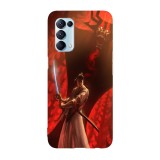 Husa compatibila cu Oppo A73, Viceversa, model Fight me Aku Samurai Jack, Silicon, TPU, Transparent, Carcasa