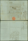 Italy 1827 Postal History Rare Stampless Cover + Content Adria to Padova DB.462