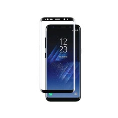Folie sticla 3D, Full screen, Samsung Galaxy S8+, acopera tot ecranul, Negru