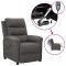 vidaXL Fotoliu rabatabil electric, gri &icirc;nchis, material textil 3098964