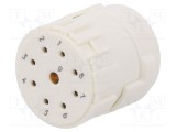 Conector M23 HUMMEL mamă lipire 9 pini