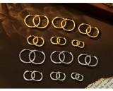 Cumpara ieftin Cercei Toarta din Argint 925 Placati cu Aur , zClassic Hoop Gold,