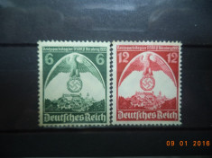 1935 Germania ( Reich ) Mi 586 - 587 Serie completa** foto