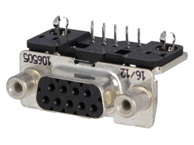 Conector D-Sub 9 Pin Soclu Mamă 90&amp;deg; foto