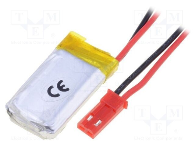 Acumul: Li-Po 3,7V 250mAh cabluri,contector JST SYP-02T-1