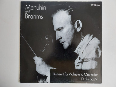 Menuhin Spielt Brahms - Konzert F&amp;uuml;r Violine Und Orchester D-dur Op.77 vinil (EX) foto