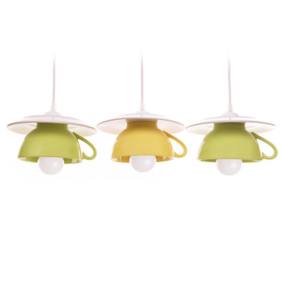 Lustra &amp;bdquo;Afternoon tea&amp;rdquo; triple crazy light mix, green-yellow-green foto