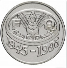 Romania, 10 Lei 1995, F.A.O. 50 ani de la infiintare, necirculata foto