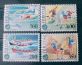 Feroe 1989 sport, fotbal, canoe, natație serie 4 nestampilate