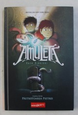 AMULETA , CARTEA INTAI , PASTRATOAREA PIETREI , roman grafic de KAZU KIBUISHI , 2017 , PREZINTA URME DE UZURA