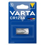 Baterie Litiu Varta 3V CR123A 1430mAh, Dimensiuni 16.8 x 34.55 mm Blister 1, BA085164