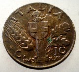 1.617 ITALIA WWII VITTORIO EMANUELE III 10 CENTESIMI 1943 R, Europa, Bronz-Aluminiu