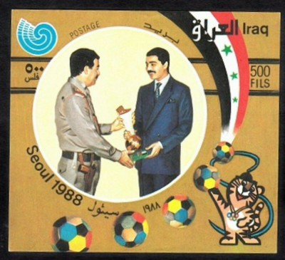 IRAQ 1988 JOCURILE OLIMPICE SEUL SADDAM HUSSEIN foto