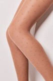 Ciorapi copii grosi cu model inimioare, Anabel 20 Den - Natural, 128-134 (20), Conte Elegant
