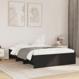 VidaXL Cadru de pat, negru, 120x190 cm, lemn prelucrat