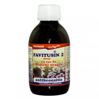 SIROP FAVITUSIN 2 CU RIDICHIE NEAGRA 200ml FAVISAN foto