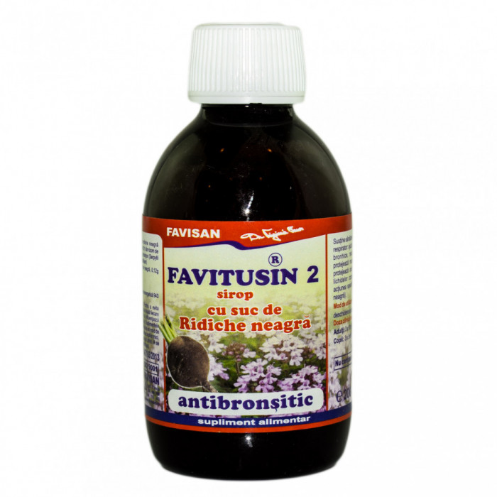 SIROP FAVITUSIN 2 CU RIDICHIE NEAGRA 200ml FAVISAN