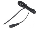 Cablu DC 5,5/2,1 mm 2x0,5mm2 cu mufă drept negru și gri, 3m
