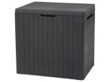Cutie de depozitare pentru grădină din plastic City, 113L, grafit