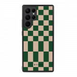 Husa Samsung Galaxy S22 Ultra - Skino College Tile, Verde &ndash; Bej