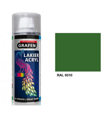 Spray vopsea Grafen Professional 400 ml; RAL 6010; zielony inchis foto