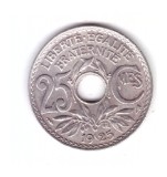 Moneda Franta 25 centimes 1925, stare buna, curata, Europa, Cupru-Nichel