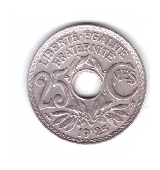 Moneda Franta 25 centimes 1925, stare buna, curata