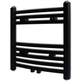 Cumpara ieftin Radiator port-prosop incalzire centrala baie, curbat, negru 480x480 mm