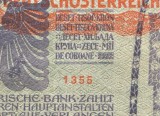 q717 AUSTRIA UNGARIA 10000 KORONA KRONEN COROANE 1918 a circulat in Transilvania si Bucovina NECIRCULATA supratipar D&Ouml; UNC cu text in limba romana