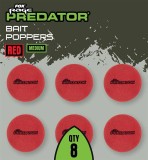 Fox Rage Predator Bait Poppers, Medium, Red, 8buc/pac