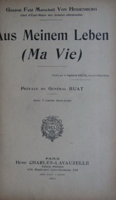 Ma vie (1921) / Maresal von Hindenburg foto
