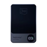 Baterie Externa Wireless 3MK MagSynergy, 5000mAh, 18W, PD + FQI, 1 x QI - 1 x USB-C, Neagra