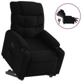 Cumpara ieftin Fotoliu electric rabatabil cu ridicare, negru, textil
