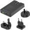 Incarcator Retea Budi, 65W, 3A, 1 x USB-A - 1 x USB-C, Negru