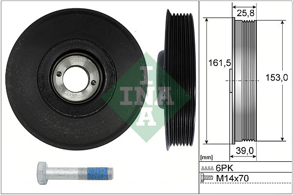 INA 544 0039 20 Set fulie, arbore cotit