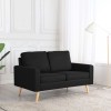Gossi canapea cu 2 locuri, negru, material textil